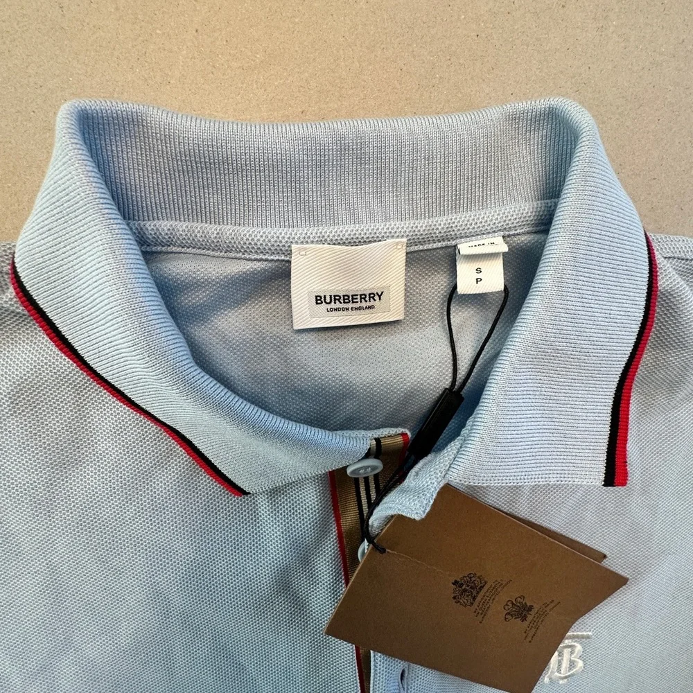 Burberry Light Blue Polo Shirt - Picture 2 of 4